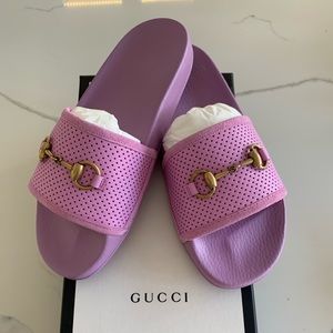 Gucci Pursuit Horsebit Slides